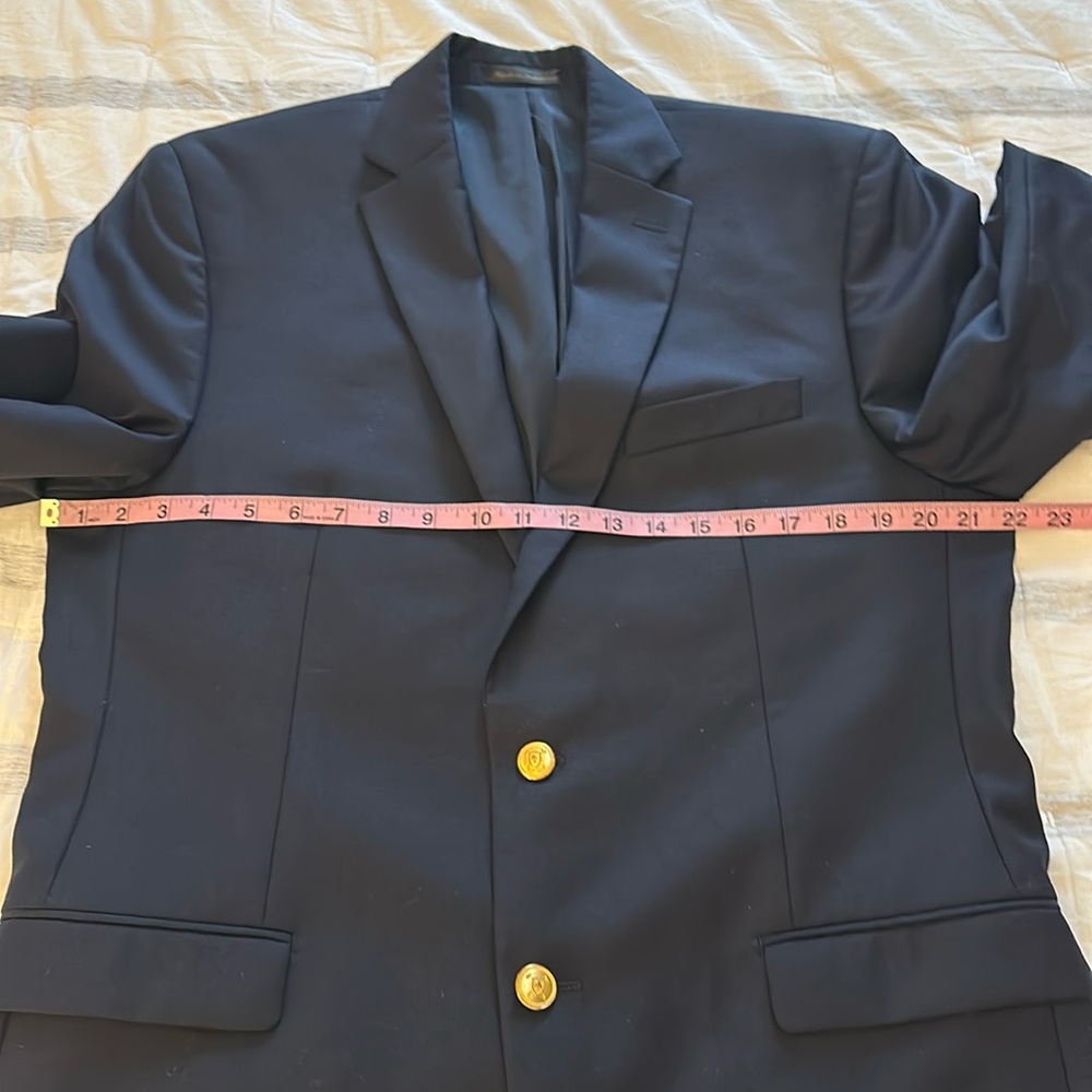 Lauren Ralph Lauren-Mens Blazer- Navy-Gold Buttons-Single Vent-Classic Size 41L - Picture 9 of 11